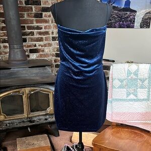 Windsor Blue Velvet Cocktail Dress